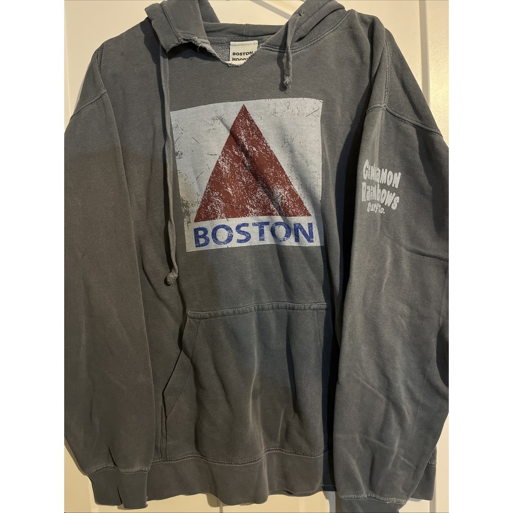 Vintage Boston Hoodie Cinnamon Rainbows Surf Co Collab Sweatshirt Men’s Small